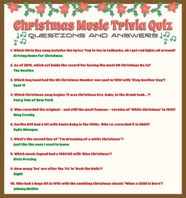 Christmas Music Trivia Questions and Answers:从乐趣中探寻圣诞音乐的知识宝藏